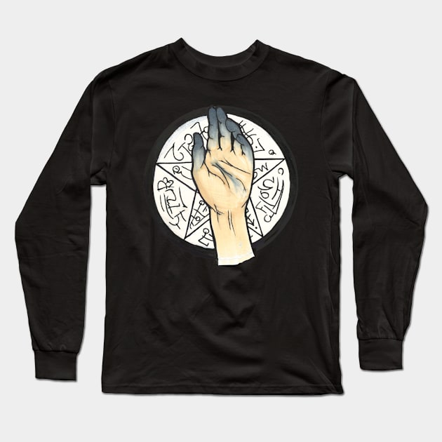 dark hand Long Sleeve T-Shirt by Gwenpai